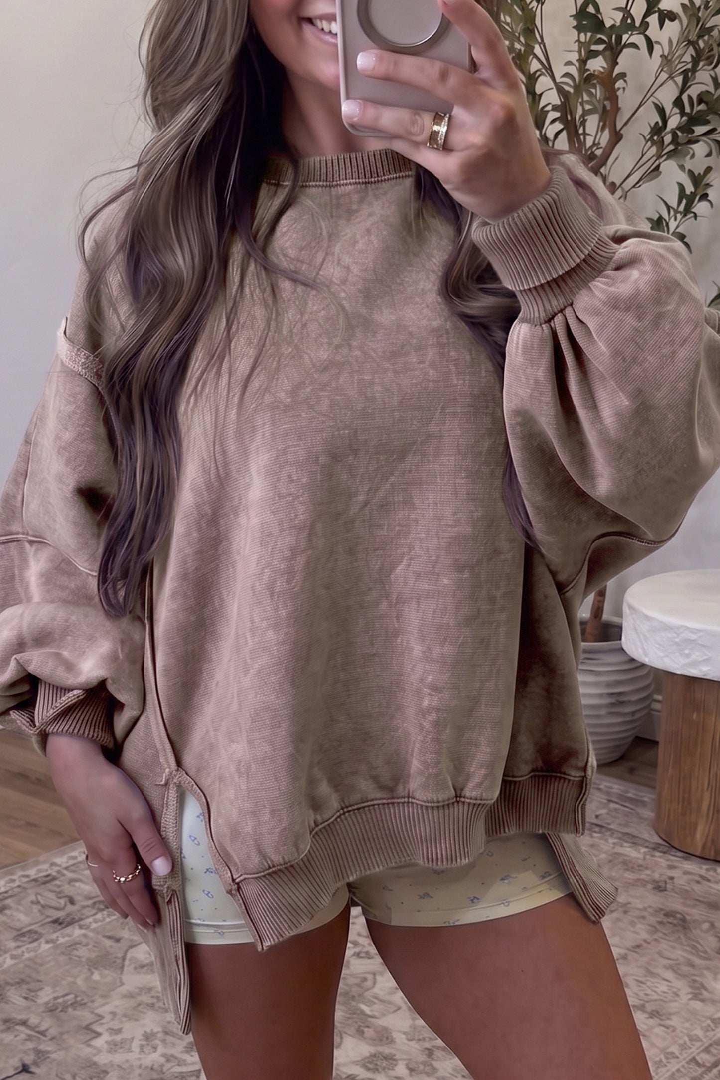 Weekend Washed Oversized Pullover