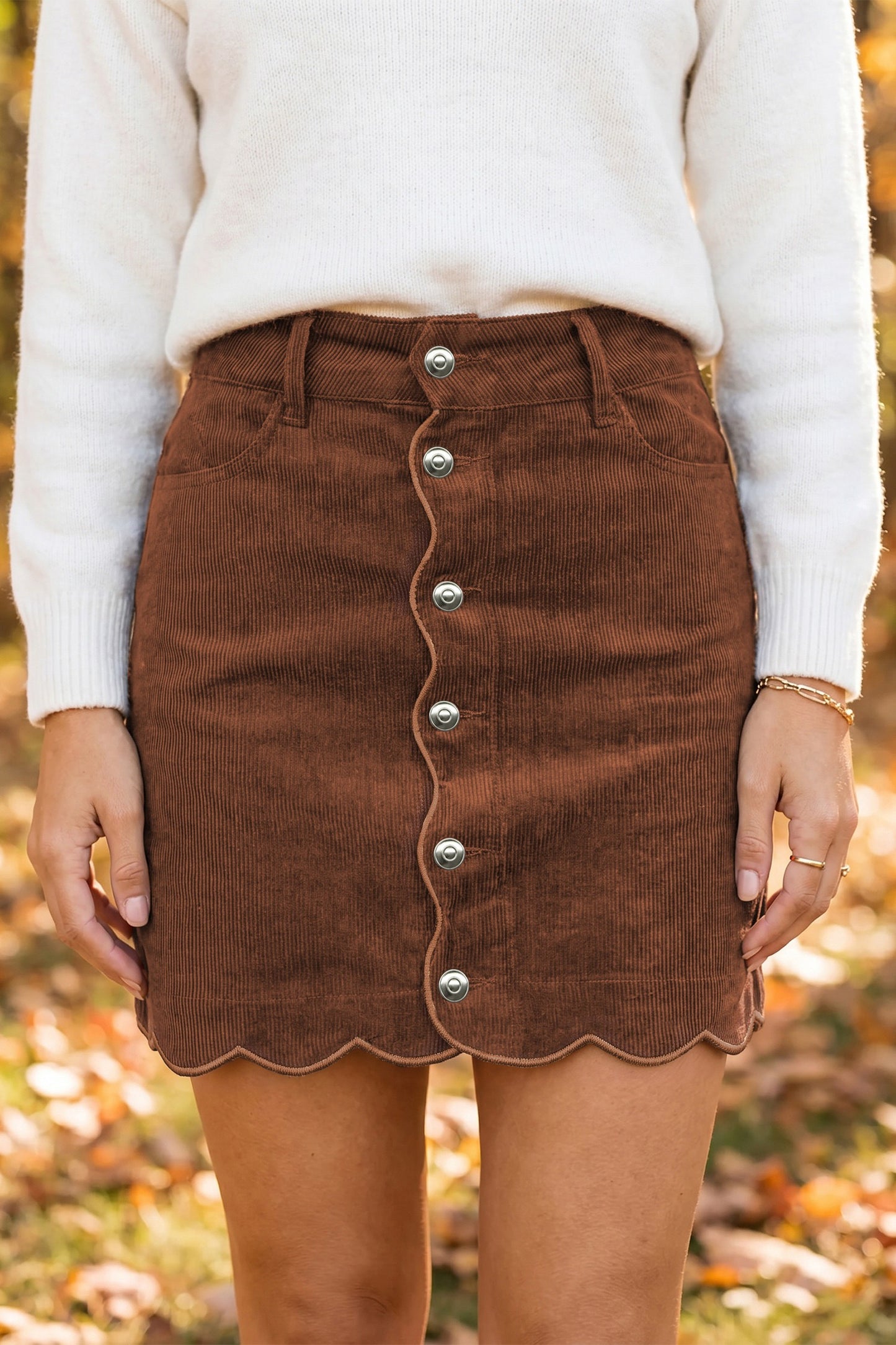 Autumn Stroll Corduroy Skirt