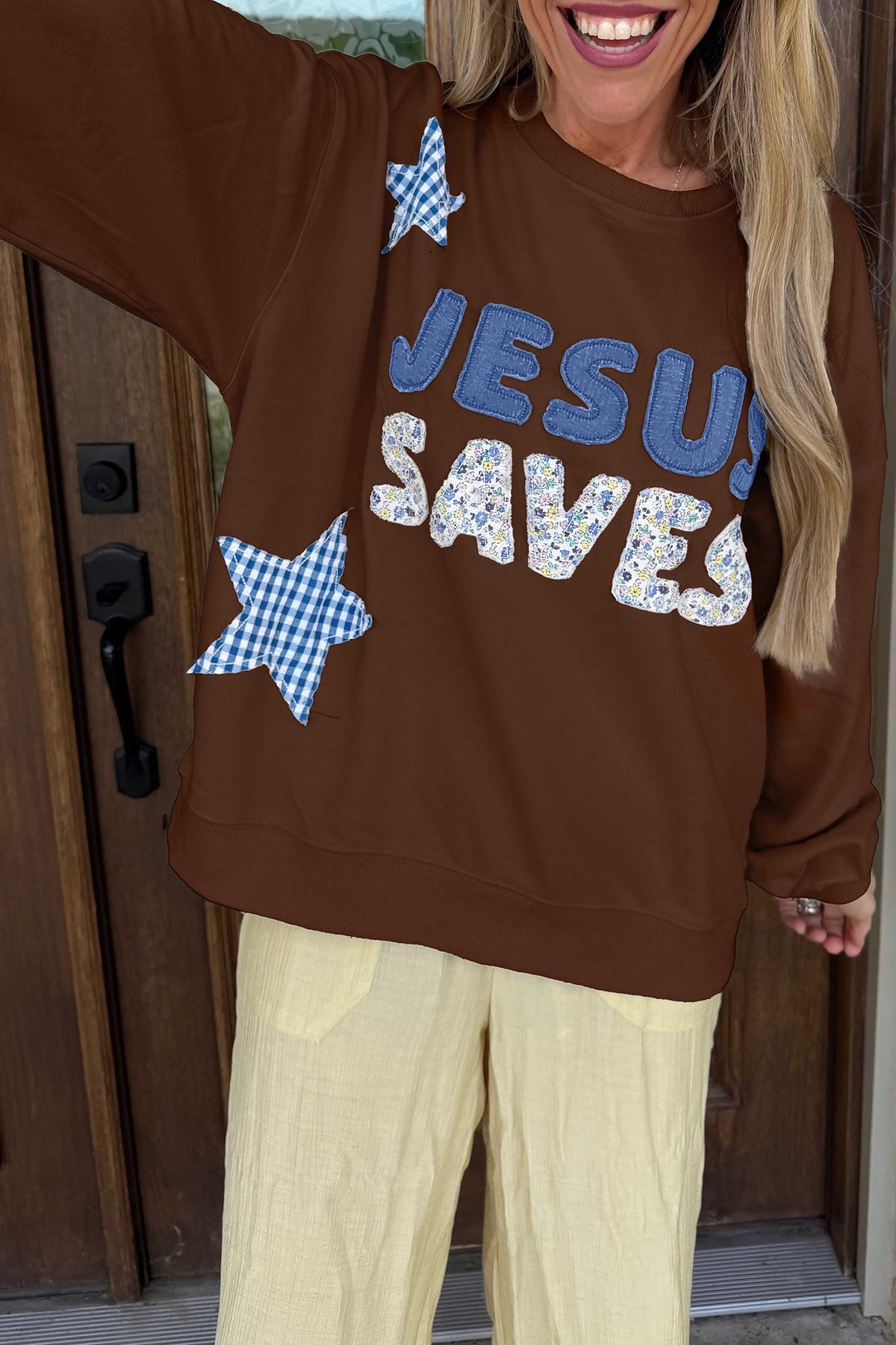 JESUS SAVES | Faith & Florals Sweatshirt