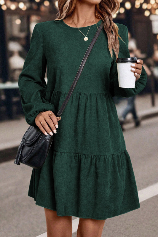 Coffee Run Tiered Dress