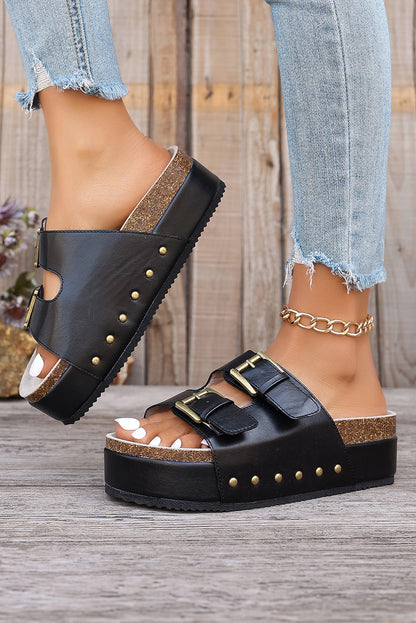 City Stroll Buckle Platform Sandals