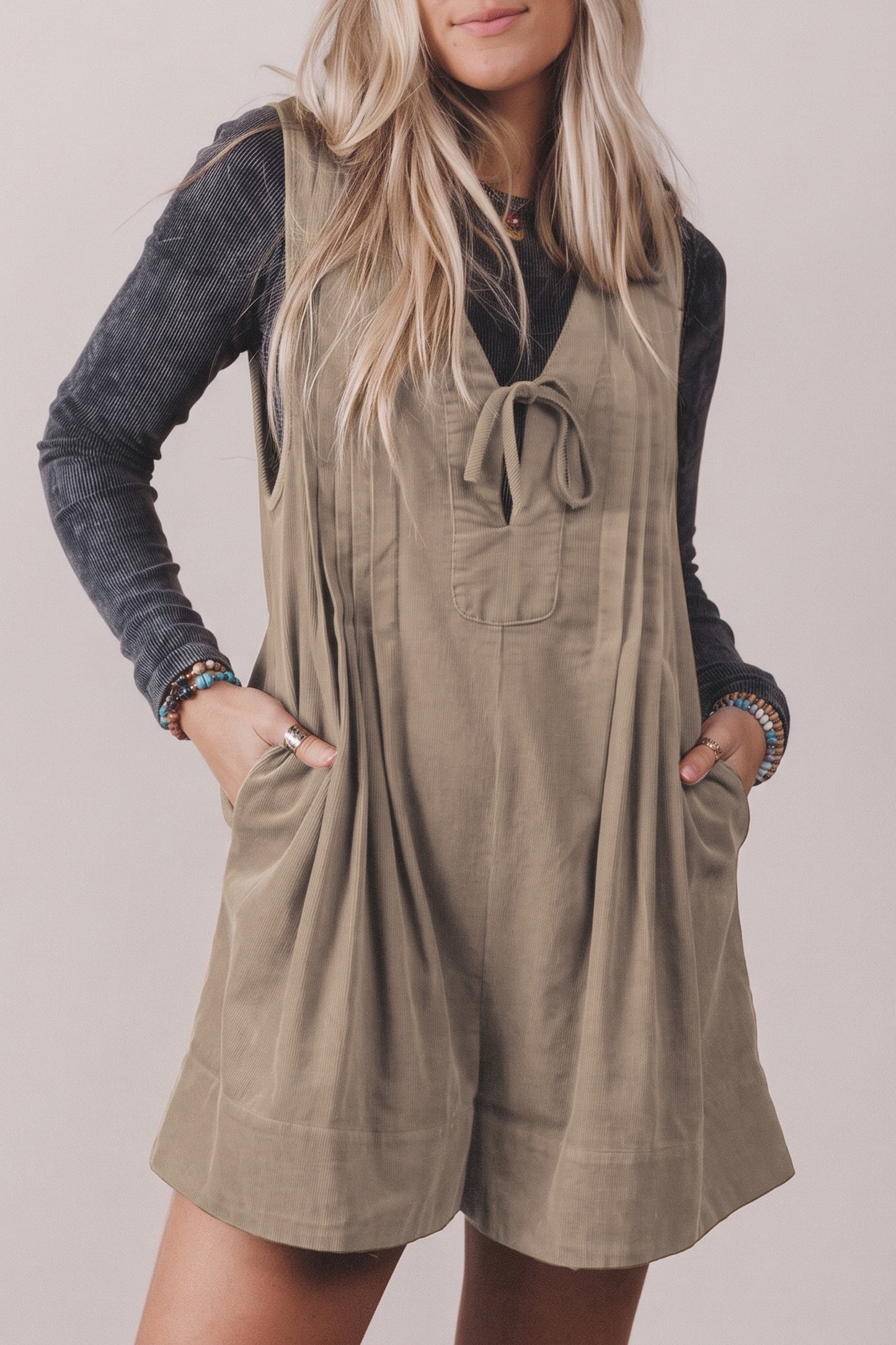 Autumn Twist Corduroy Romper