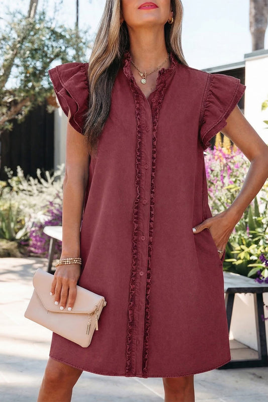 Autumn Muse Ruffle Dress