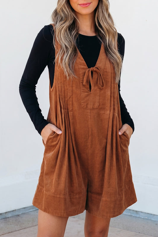 Cinnamon Twist Corduroy Romper