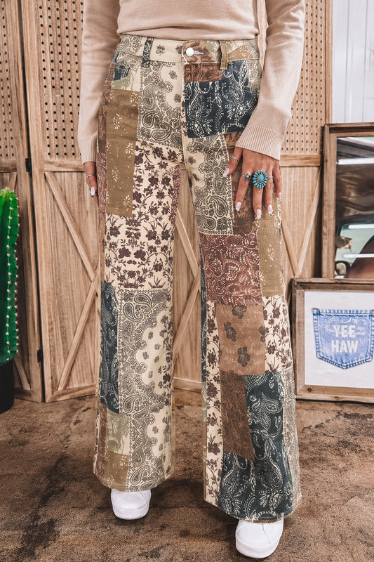 Wildflower Patchwork Flares