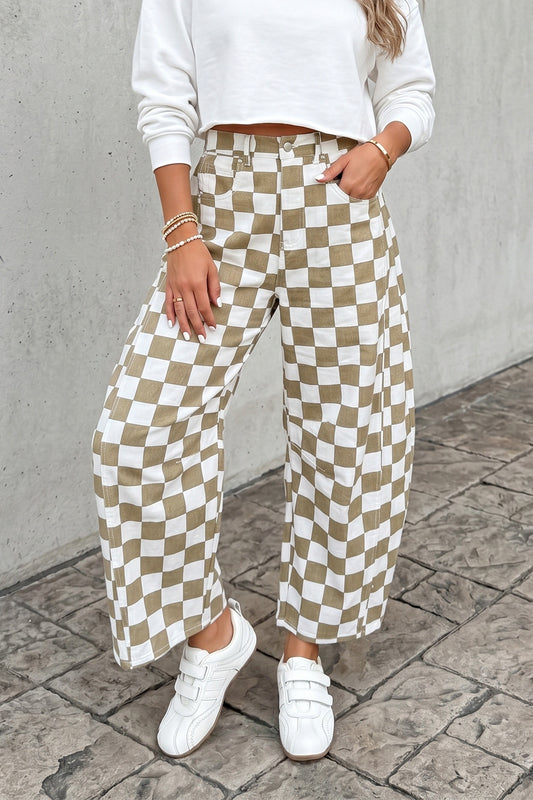 Checkered & Unbothered Jeans