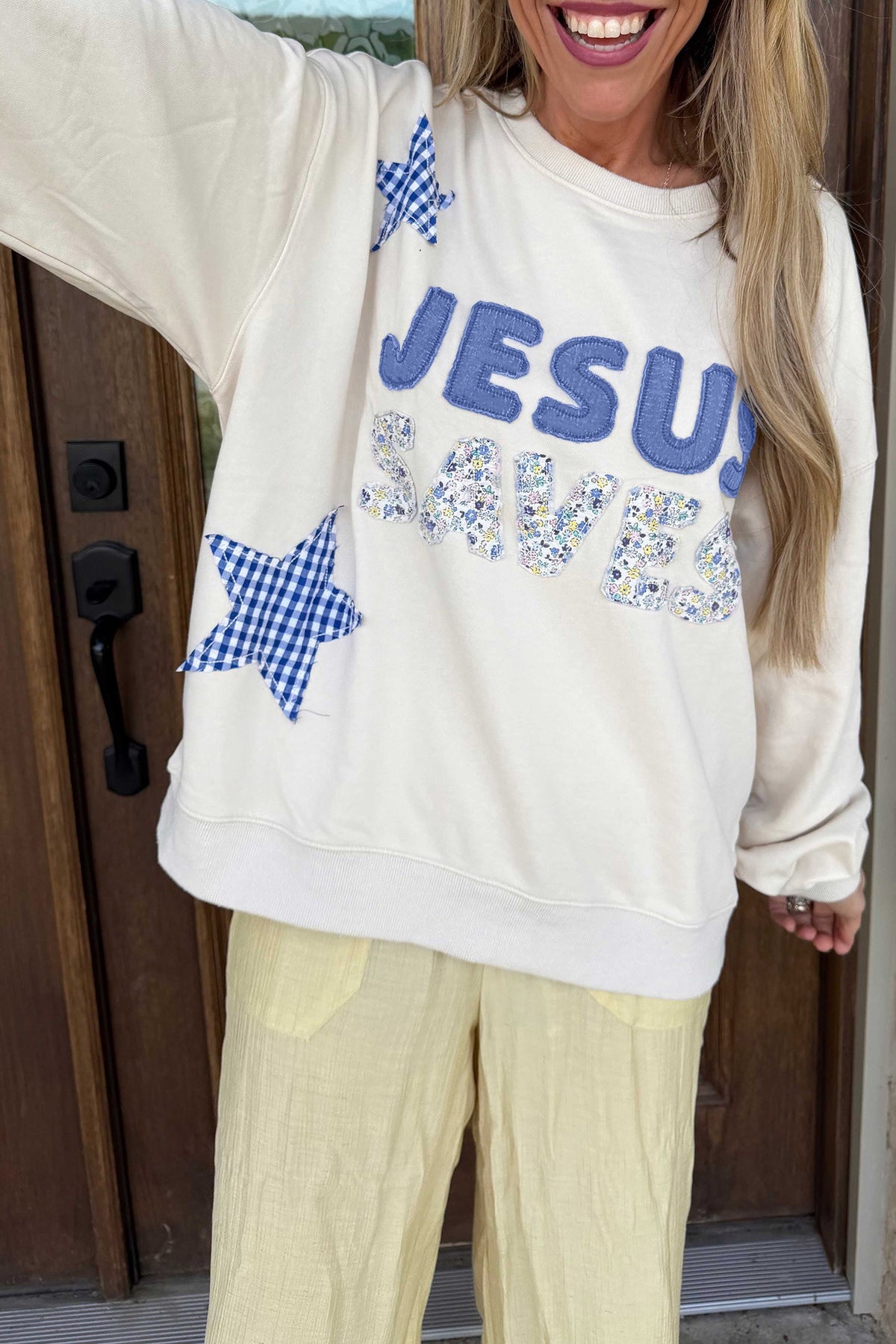 JESUS SAVES | Faith & Florals Sweatshirt